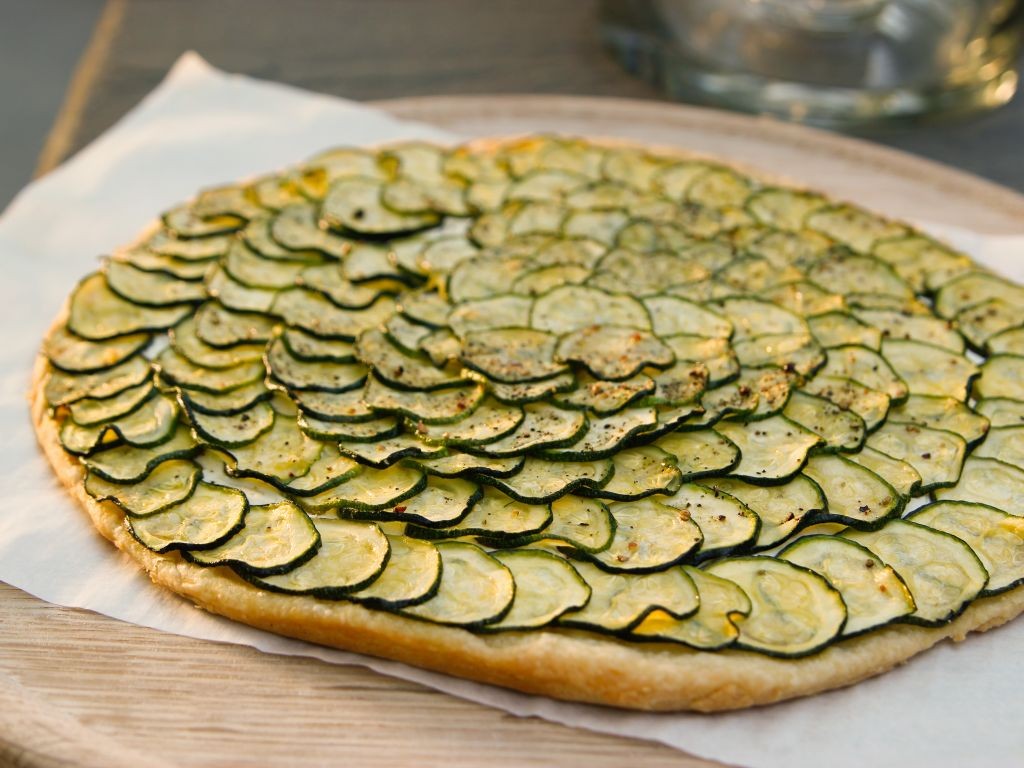 Zucchini and Goat Cheese Tart