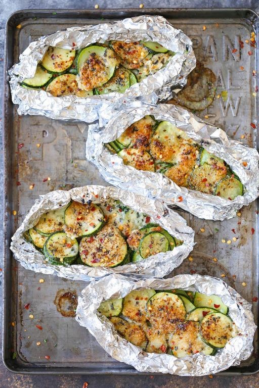 Zucchini and Onion Foil Packets