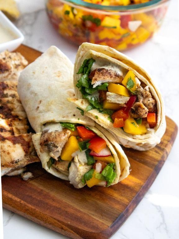 Ackee and Jerk Chicken Wrap