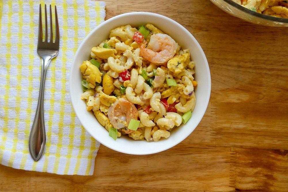 Ackee and Shrimp Pasta