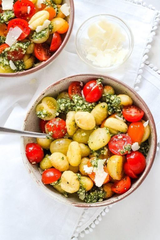 Air Fryer Potato Gnocchi with Pesto