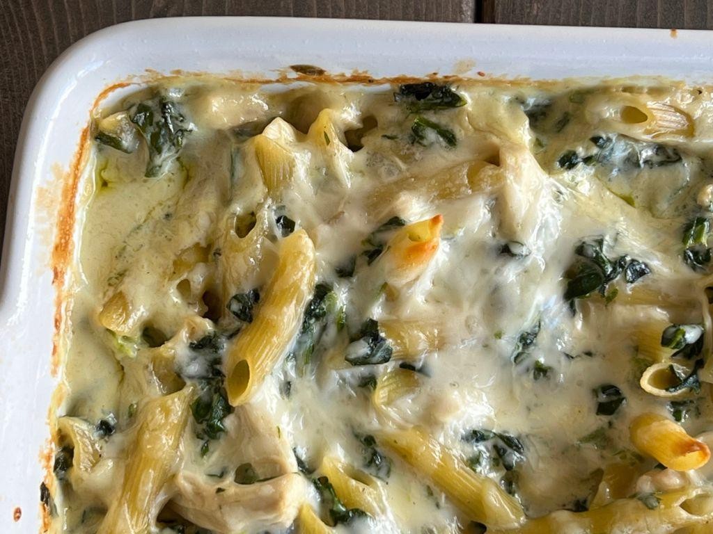 Alfredo Chicken and Spinach Casserole