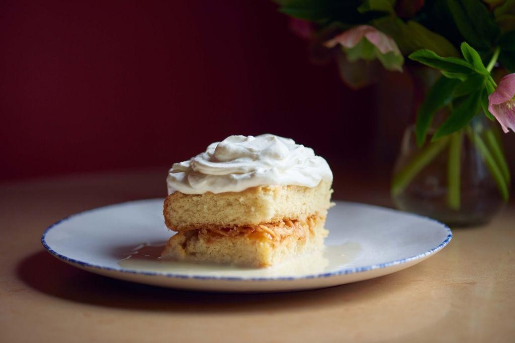 Almond Tres Leches Cake with Sliced Almonds