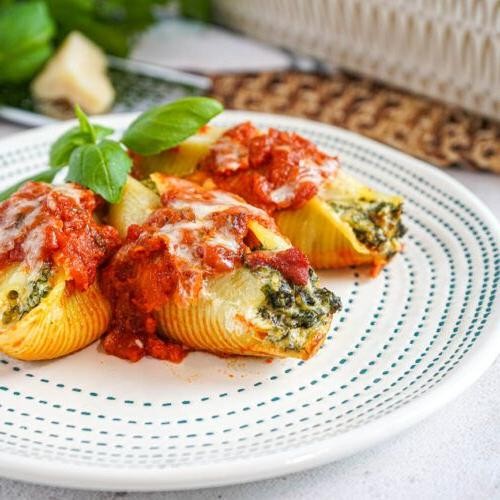 Amaranth and Kale Stuffed Shells