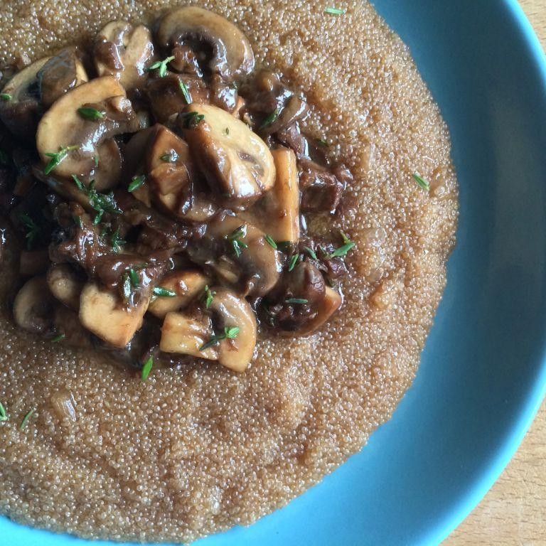 Amaranth and Mushroom Risotto