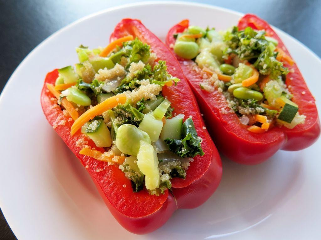 Amaranth-Stuffed Bell Peppers