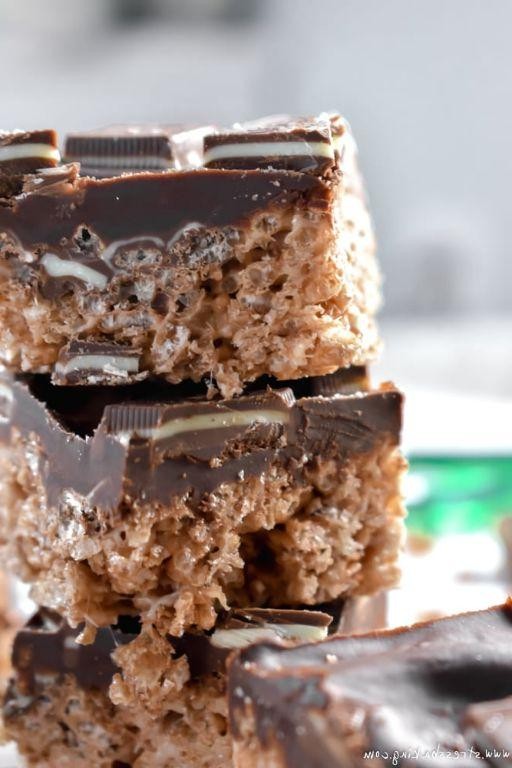 Andes Mint Rice Krispie Treats