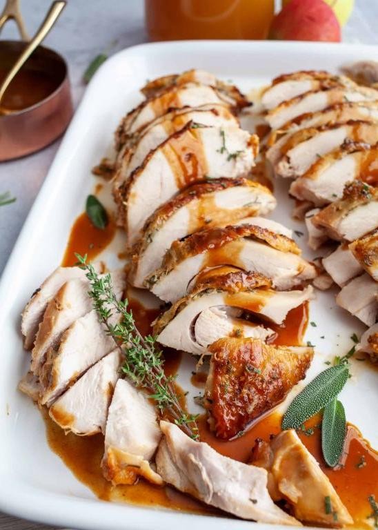 Apple Cider Glazed Boneless Turkey Breast with Cinnamon