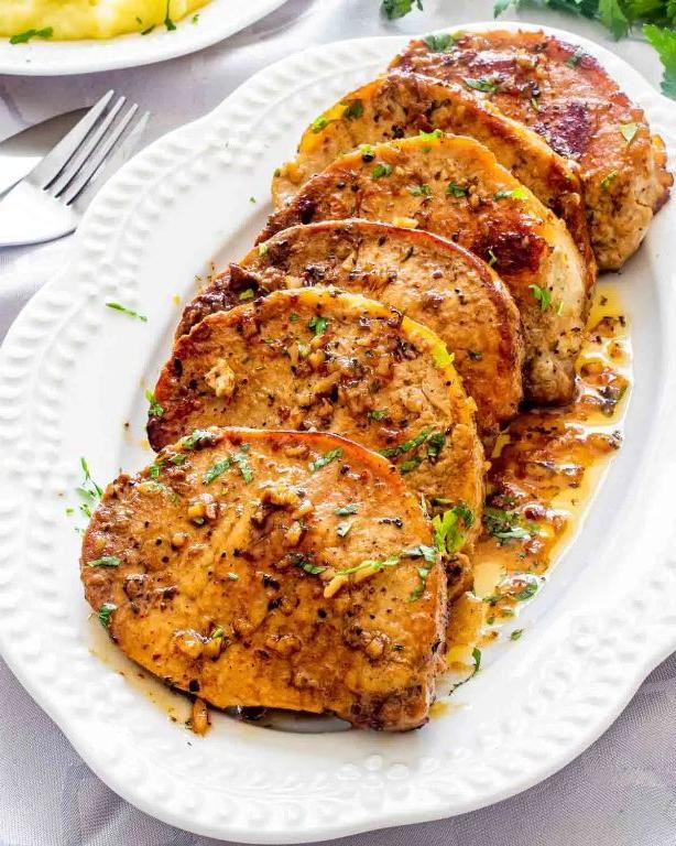 Apple Cider Glazed Pork Steak