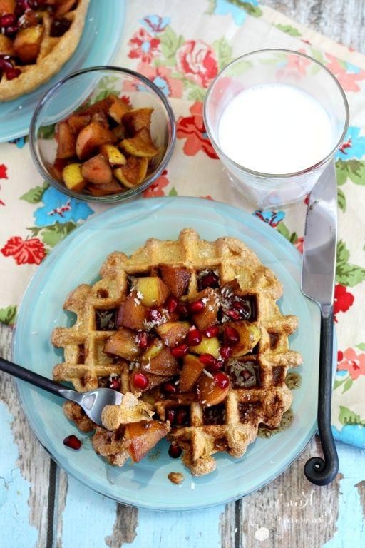 Apple Cinnamon Protein Powder Waffles