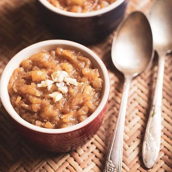 Apple Halwa with Cardamom and Ghee
