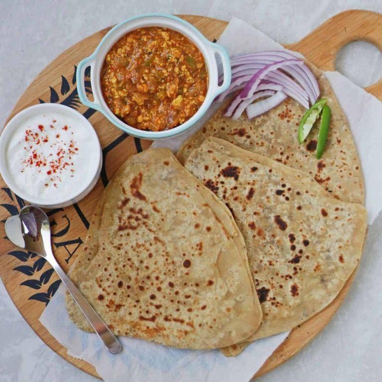 Apple Stuffed Paratha with Ajwain