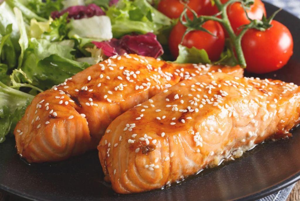 Aronia Berry Glazed Salmon