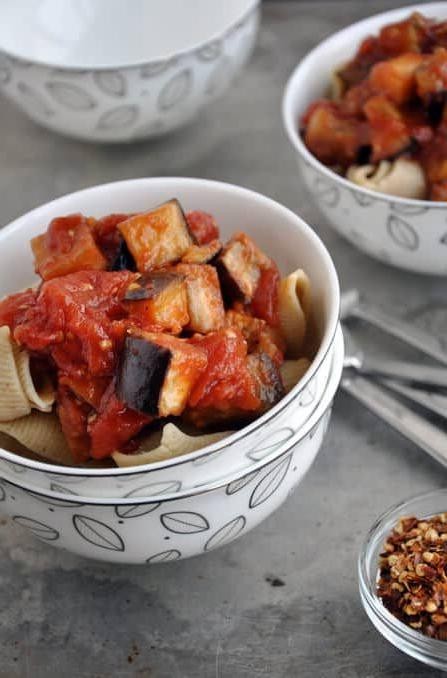 Arrabbiata Sauce with Eggplant and Rotini