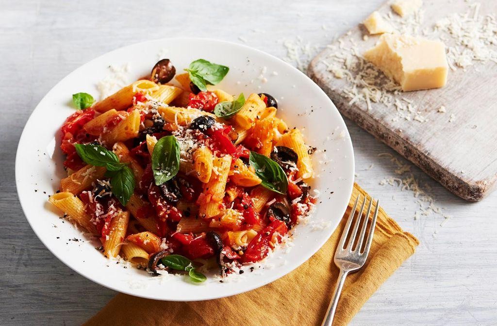 Arrabbiata Sauce with Olives and Fusilli