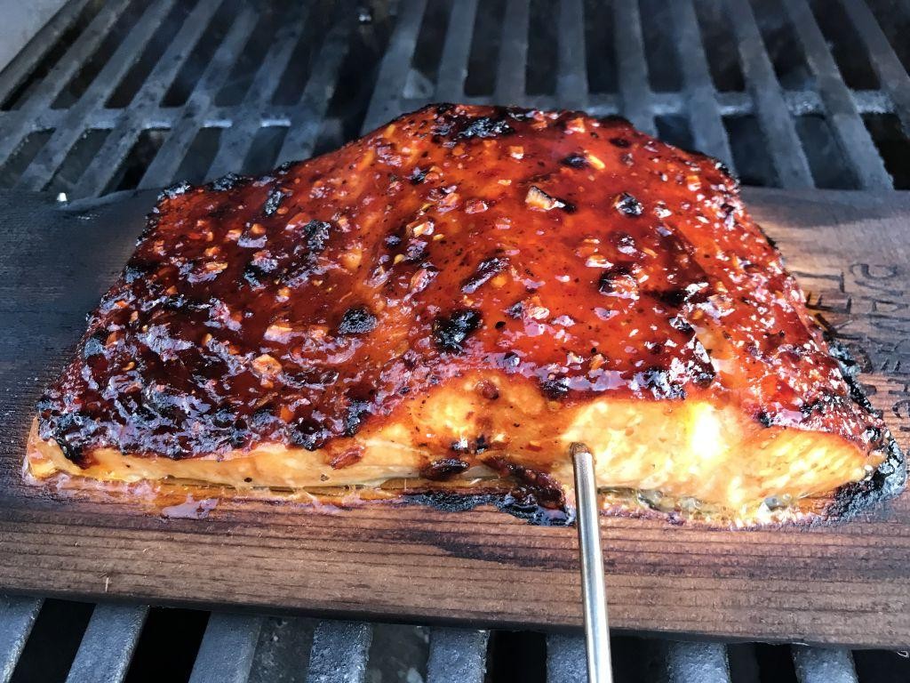 Asian BBQ Cedar Plank Salmon