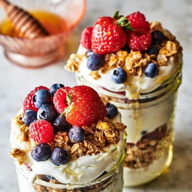 Autumn Olive and Honey Yogurt Parfait
