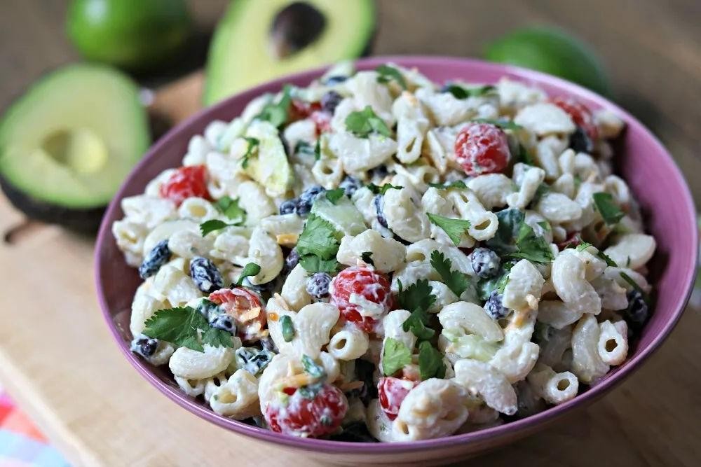 Avocado Lime Tri-Colored Pasta Salad