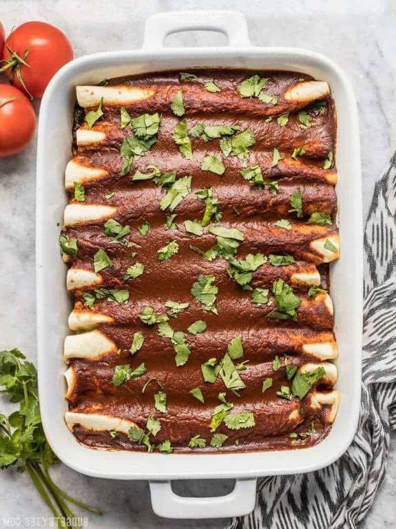 Avocado and Black Bean Enchiladas