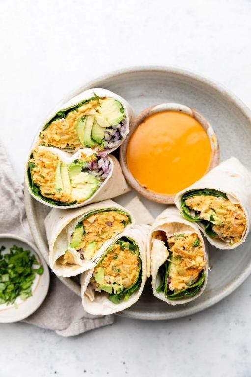Avocado and Chickpea Salad Wrap