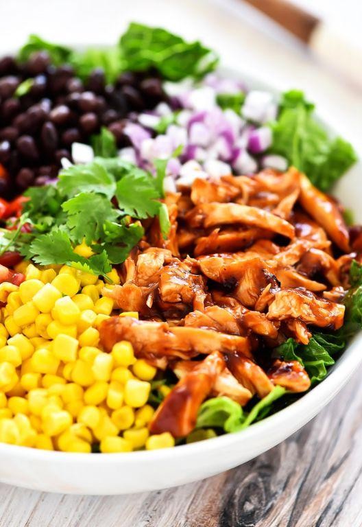 BBQ Chicken Salad with Corn and Black Beans