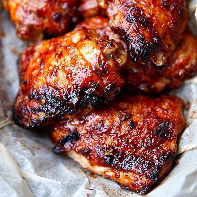 BBQ Glazed Chicken Thighs