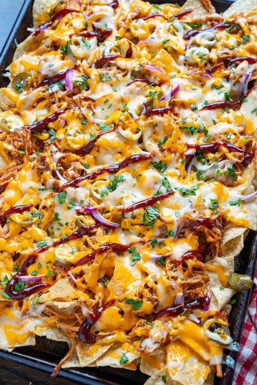 BBQ Pork Loaded Nachos