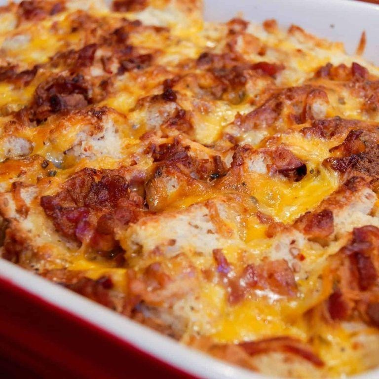 Bacon and cheddar breakfast casserole
