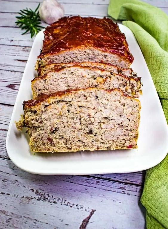 Bacon-Wrapped Keto Turkey Meatloaf