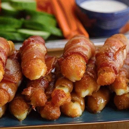 Bacon-Wrapped Mozzarella Sticks