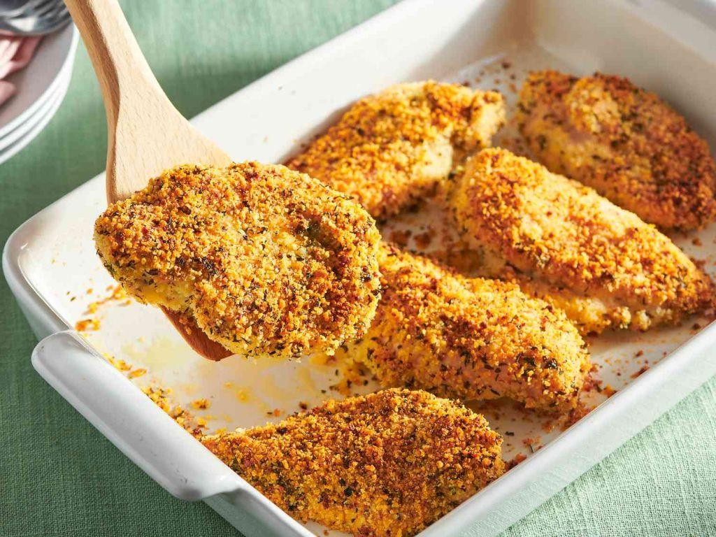 Baked Breaded Chicken Parmesan
