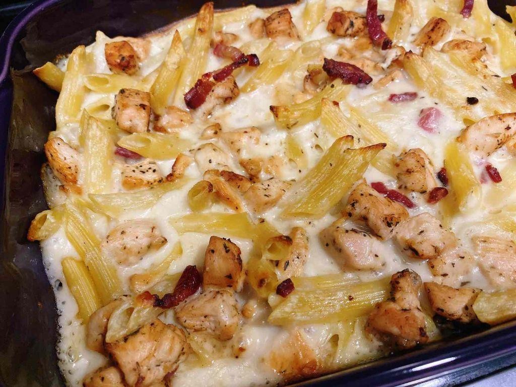 Baked Cream of Chicken and Bacon Macaroni