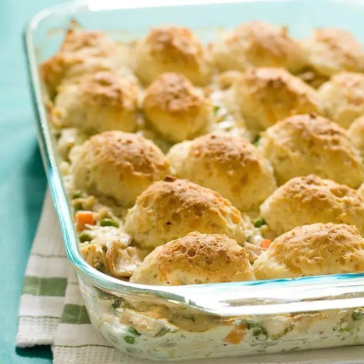Baked Cream of Chicken and Biscuit Bake