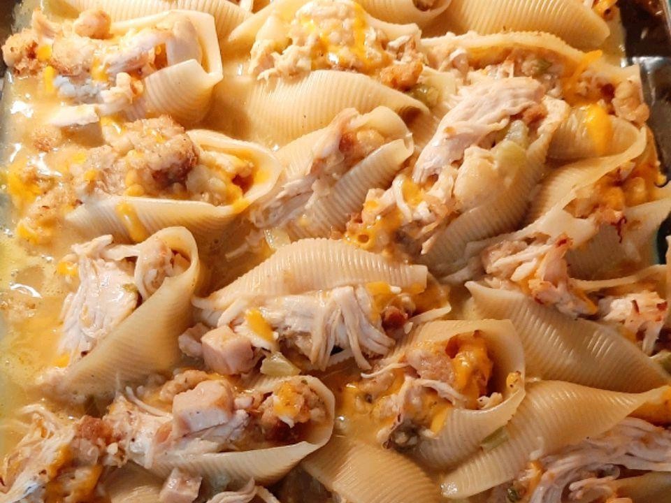 Baked Cream of Chicken and Cheese Stuffed Shells