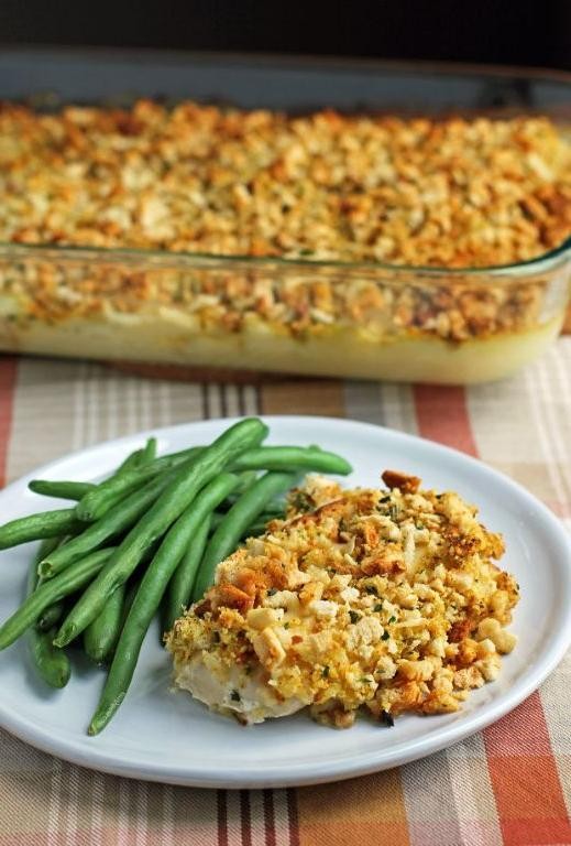 Baked Cream of Chicken and Stuffing Bake