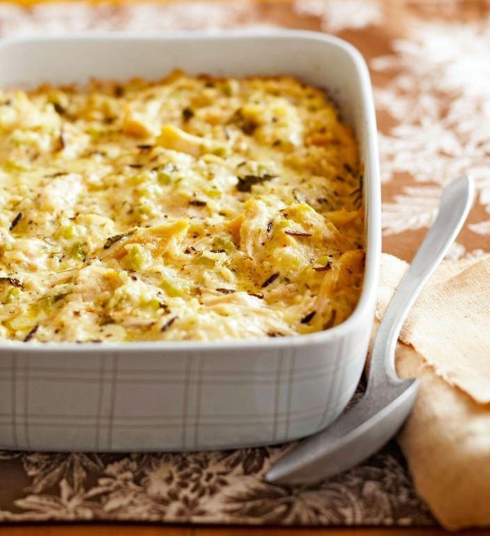 Baked Cream of Chicken and Wild Rice Casserole