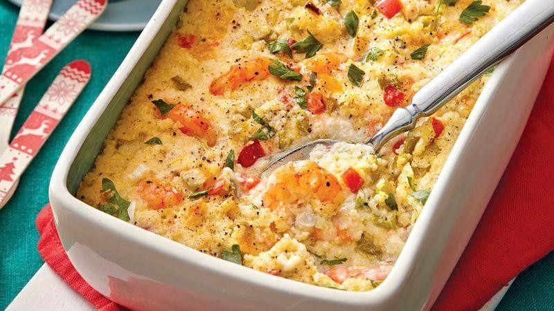 Baked Shrimp and Grits Casserole