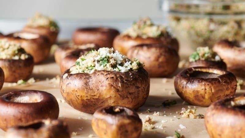 Baked Stuffed Mushrooms with Herbs