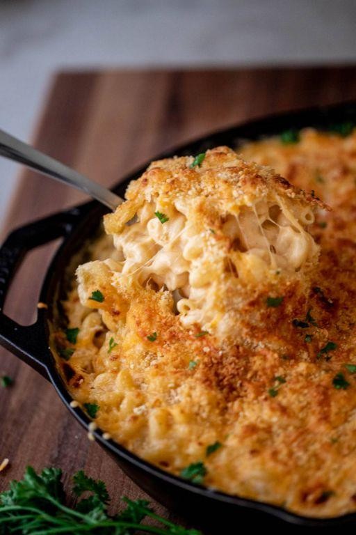Baked Three-Cheese Mac and Cheese