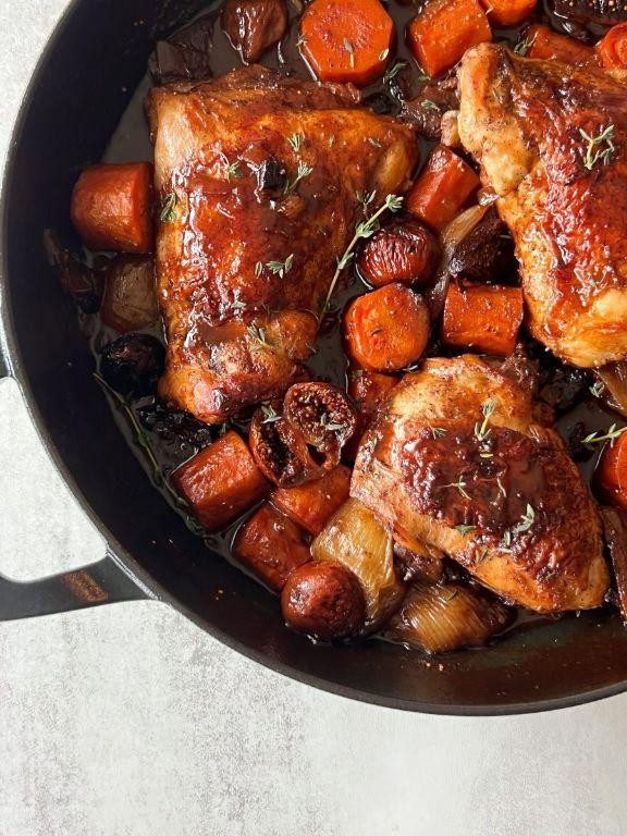 Balsamic Fig and Chicken Thighs