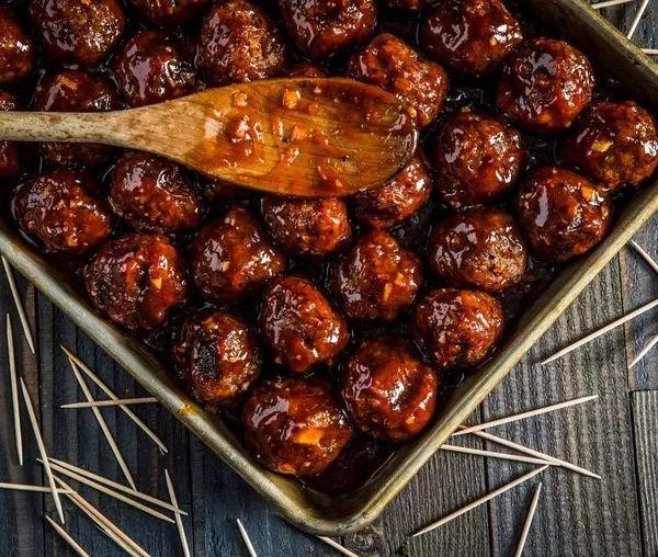 Balsamic Glazed BBQ Meatballs