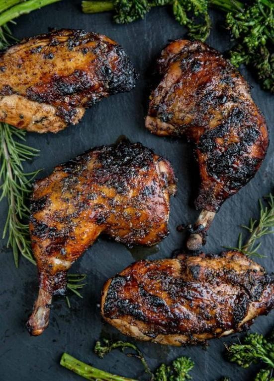 Balsamic Glazed Chicken Drumsticks with Rosemary