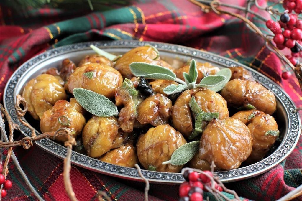Balsamic Glazed Roasted Chestnuts