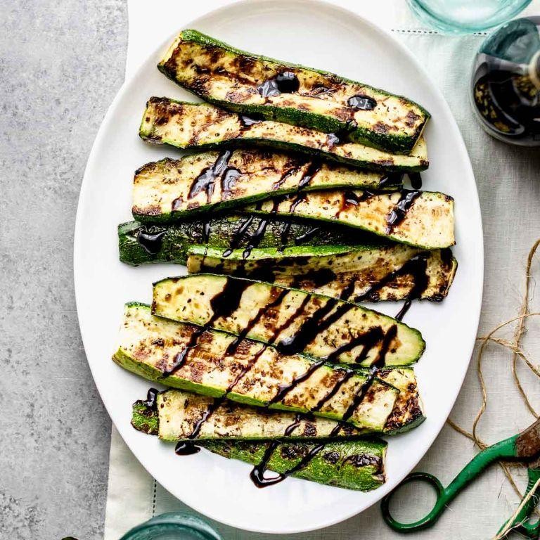 Balsamic Glazed Steamed Zucchini