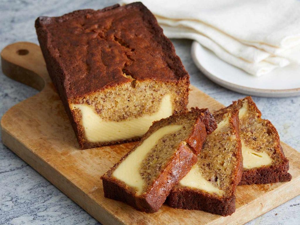 Banana Cream Cheese Bread