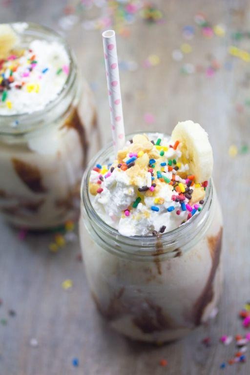 Banana Split Cupcake Vodka Smoothie