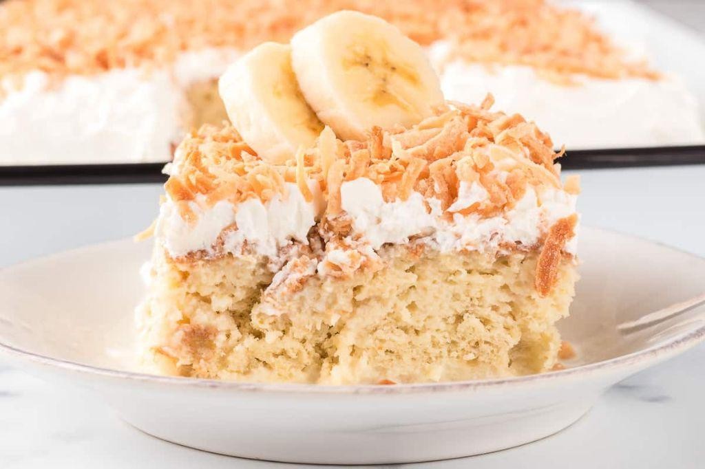 Banana Tres Leches Cake with Caramelized Bananas
