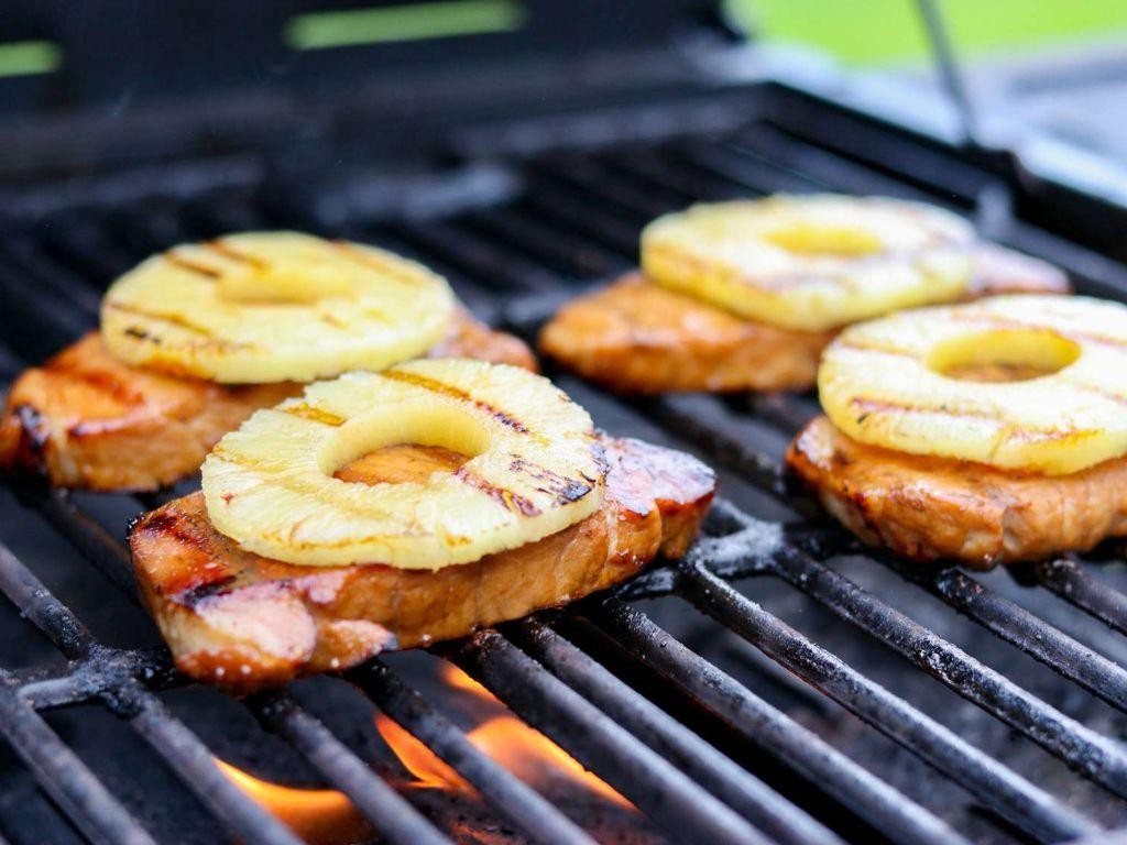 Barbecue Pork Steak with Pineapple