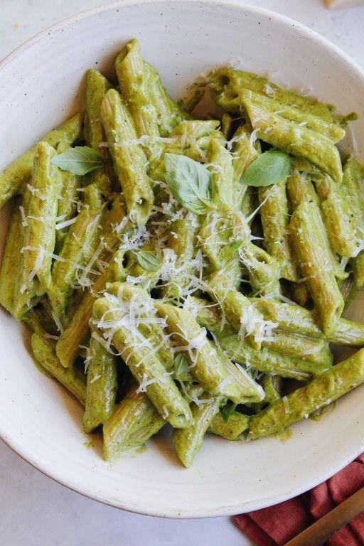 Basil Pesto Pasta without Garlic