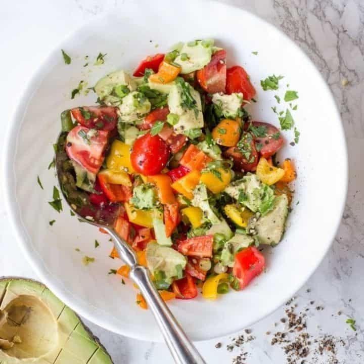 Bell Pepper and Avocado Salad